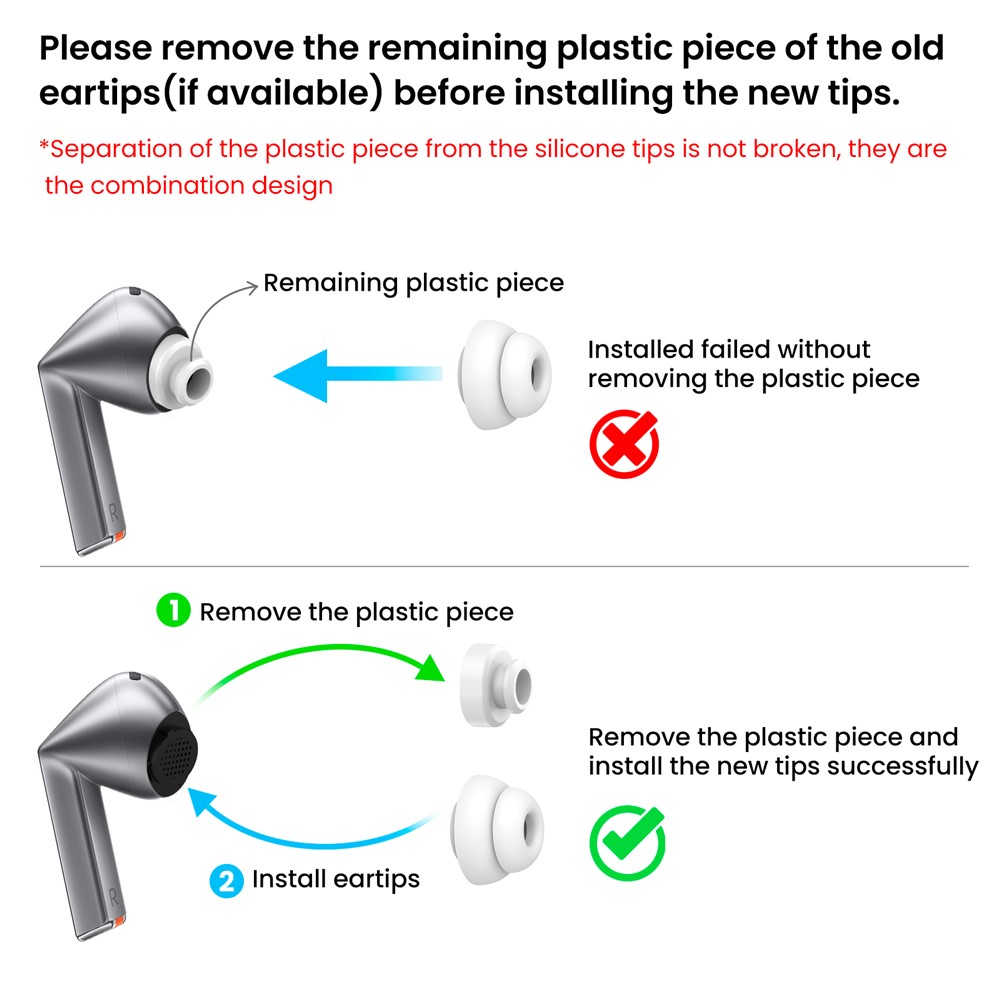 AHASTYLE AHASTYLE 3-PACK Öronpluggar För Galaxy Buds 3 Pro Vit - Teknikhallen.se