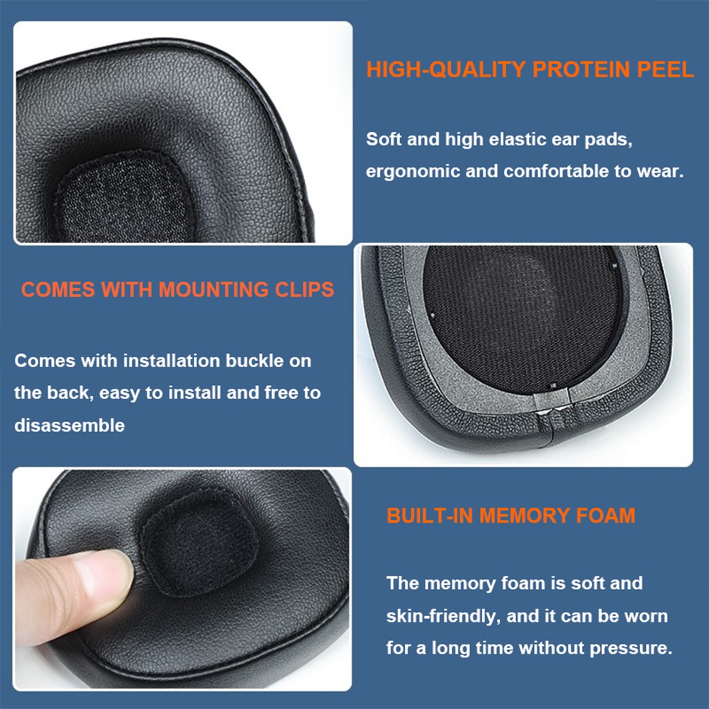  Öronkuddar För Marshall Major IV Läder Svart - Teknikhallen.se