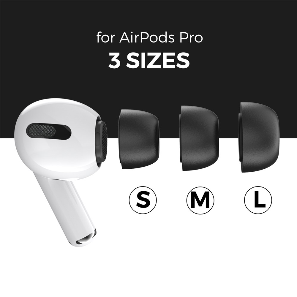 AHASTYLE AHASTYLE 3-PACK AirPods Pro 2/1 Öronpluggar Silikon Svart - Teknikhallen.se