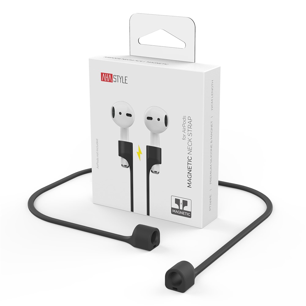 AHASTYLE AHASTYLE AirPods Strap Halsrem Silikon Svart - Teknikhallen.se