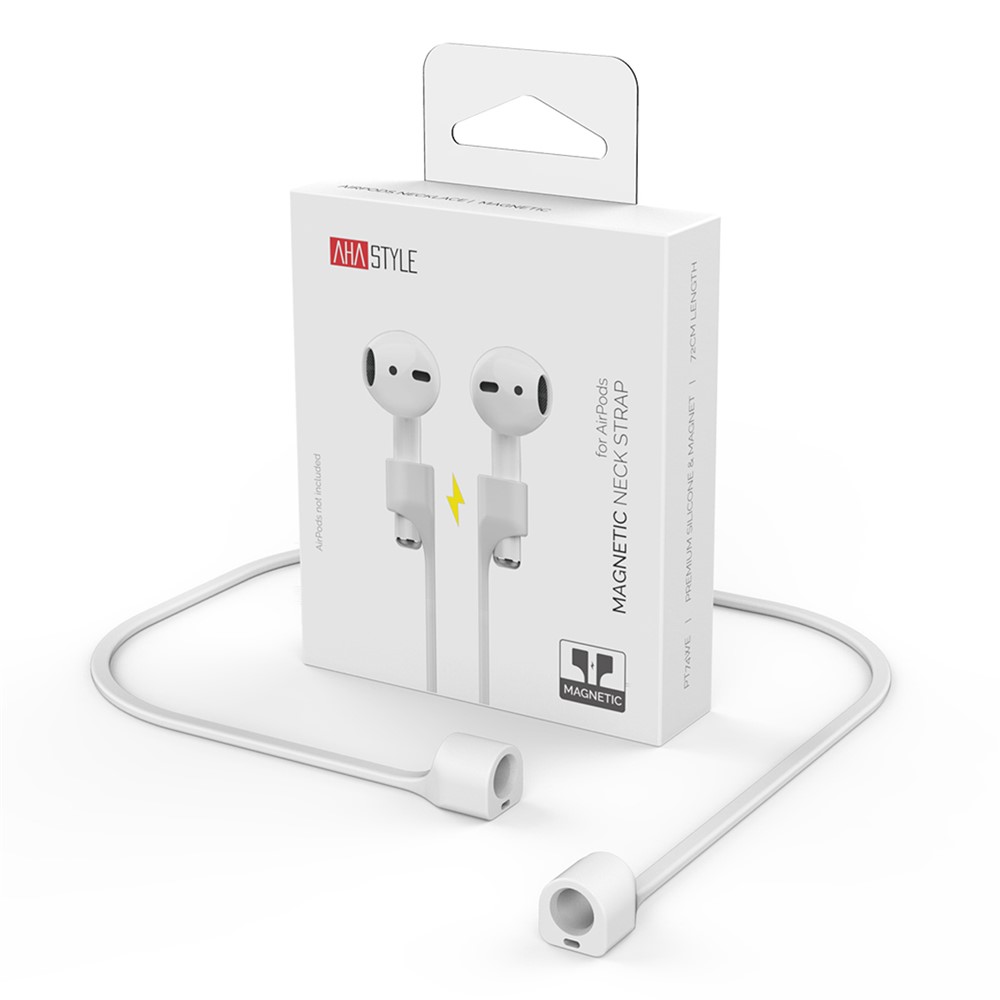 AHASTYLE AHASTYLE AirPods Strap Halsrem Silikon Vit - Teknikhallen.se