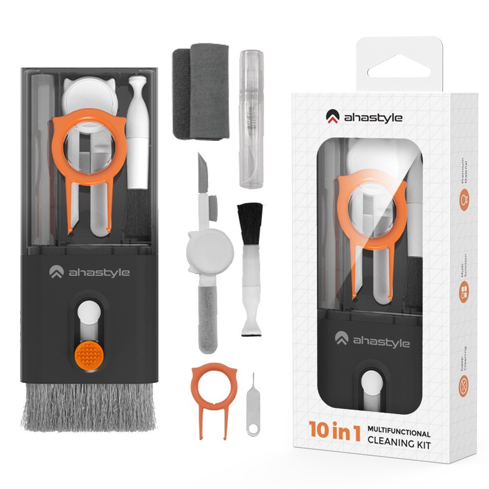 AHASTYLE AHASTYLE 10in1 Rengörinsset För Telefon/Hörlurar/Dator - Teknikhallen.se