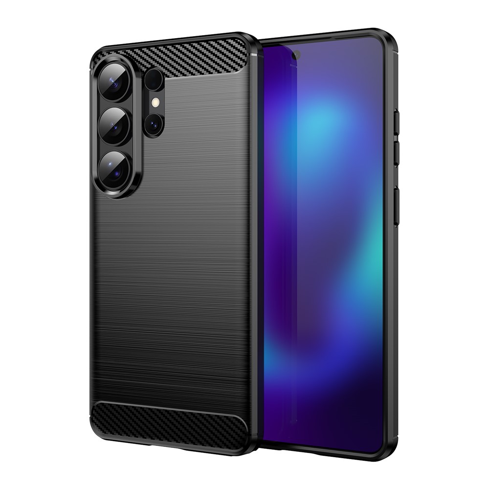  Samsung Galaxy S26 Ultra Skal Borstad Stål Textur Svart - Teknikhallen.se