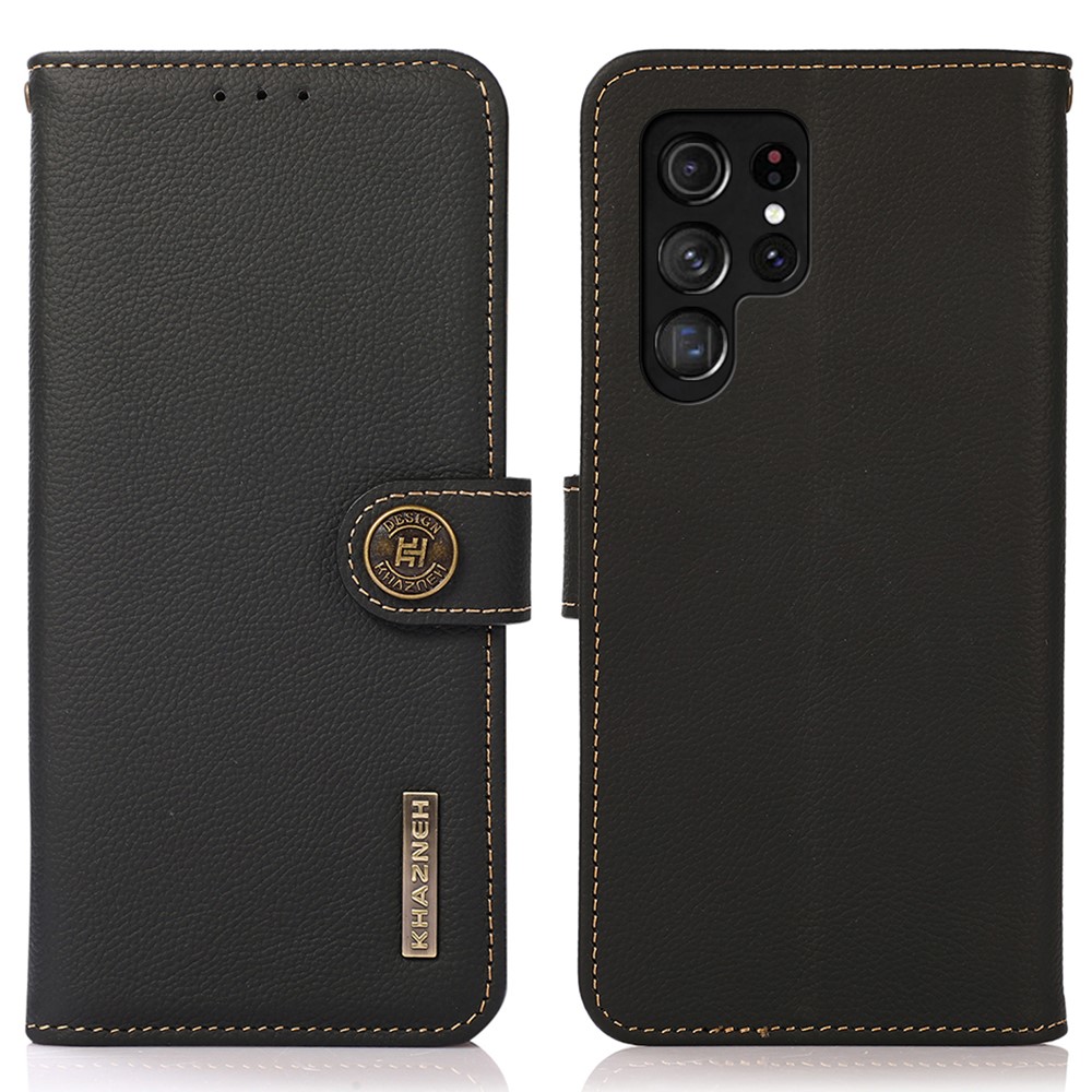 KHAZNEH KHAZNEH Samsung Galaxy S26 Ultra Fodral Äkta Läder Svart - Teknikhallen.se