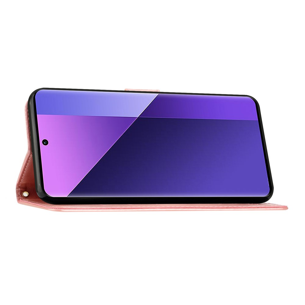  Samsung Galaxy S26 Ultra Fodral Med Blommigt Tryck Roséguld - Teknikhallen.se