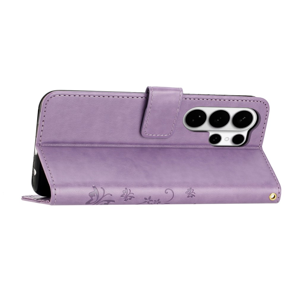  Samsung Galaxy S26 Ultra Fodral Med Blommigt Tryck Lila - Teknikhallen.se