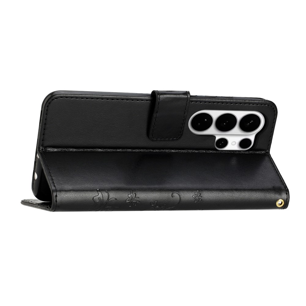  Samsung Galaxy S26 Ultra Fodral Med Blommigt Tryck Svart - Teknikhallen.se