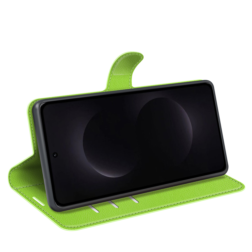  Samsung Galaxy S26 Ultra Fodral Litchi Läder Grön - Teknikhallen.se