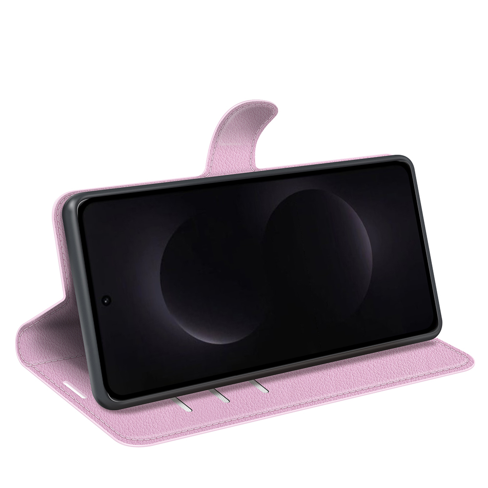  Samsung Galaxy S26 Ultra Fodral Litchi Läder Ljus Rosa - Teknikhallen.se