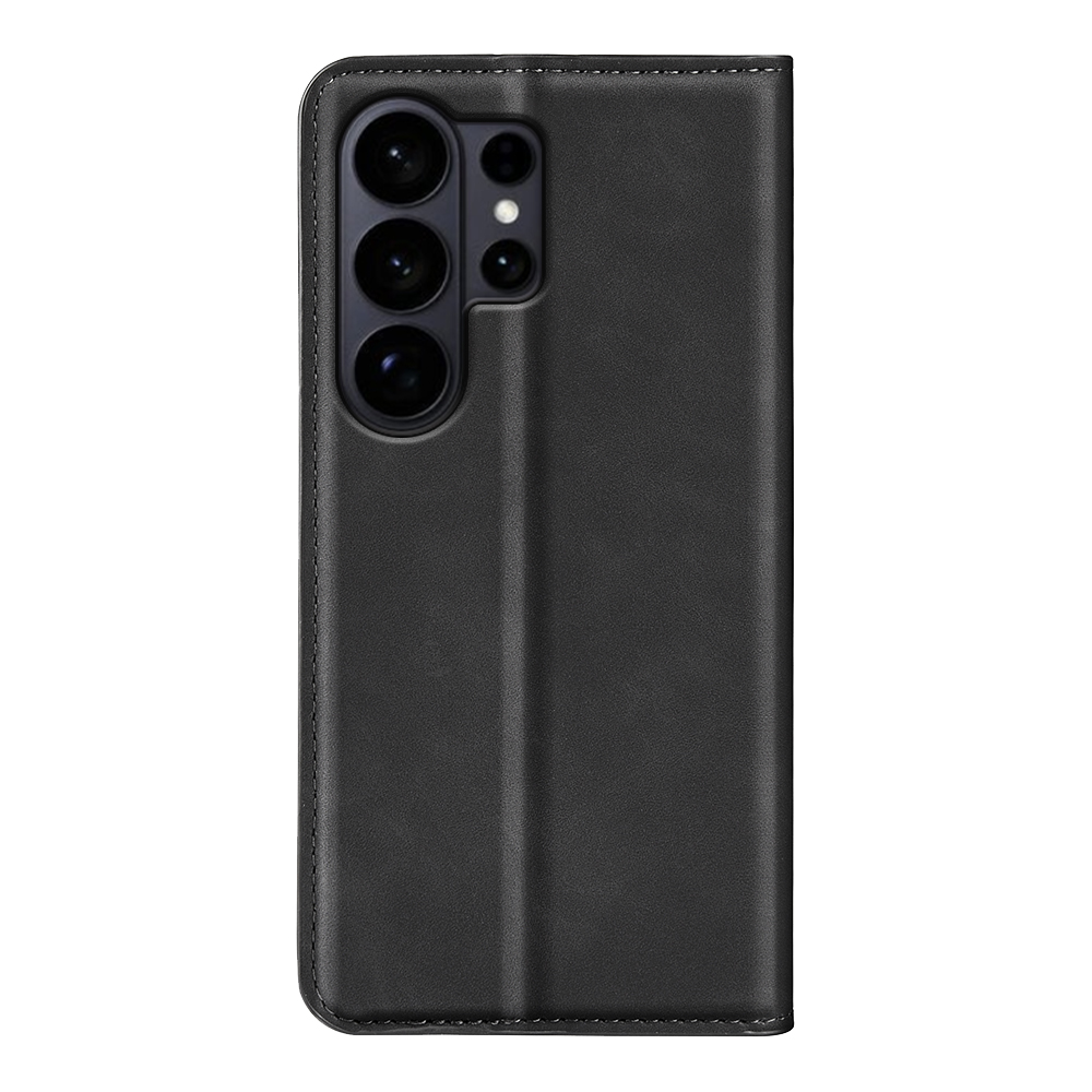  Samsung Galaxy S26 Ultra Fodral Flip Skin Touch Läder Svart - Teknikhallen.se