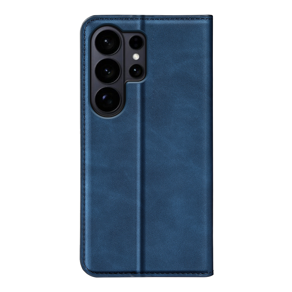  Samsung Galaxy S26 Ultra Fodral Flip Skin Touch Läder Blå - Teknikhallen.se