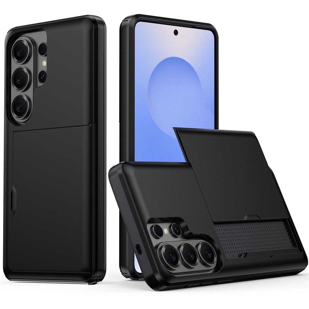  Samsung Galaxy S26 Ultra Skal Hybrid Med Kortfack Svart - Teknikhallen.se