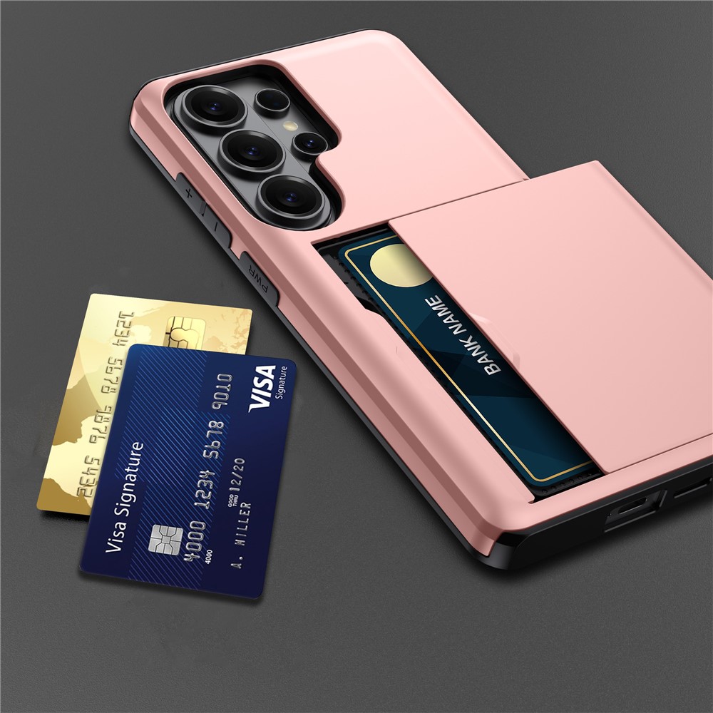  Samsung Galaxy S26 Ultra Skal Hybrid Med Kortfack Guld - Teknikhallen.se