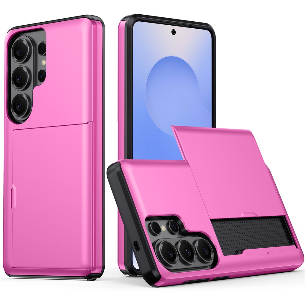  Samsung Galaxy S26 Ultra Skal Hybrid Med Kortfack Rosa - Teknikhallen.se