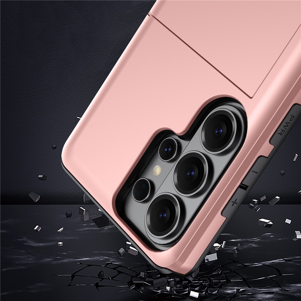  Samsung Galaxy S26 Ultra Skal Hybrid Med Kortfack Rosa - Teknikhallen.se