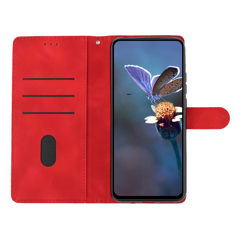  Samsung Galaxy S26 Ultra Fodral Med Blommigt Tryck Läder Röd - Teknikhallen.se