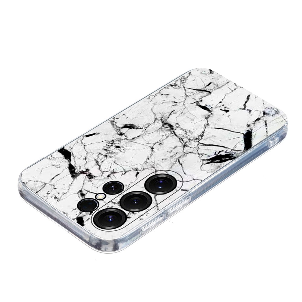  Samsung Galaxy S26 Ultra Skal Marmor TPU Vit - Teknikhallen.se