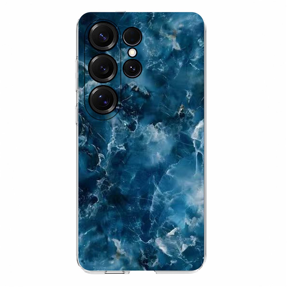  Samsung Galaxy S26 Ultra Skal Marmor TPU Blå - Teknikhallen.se