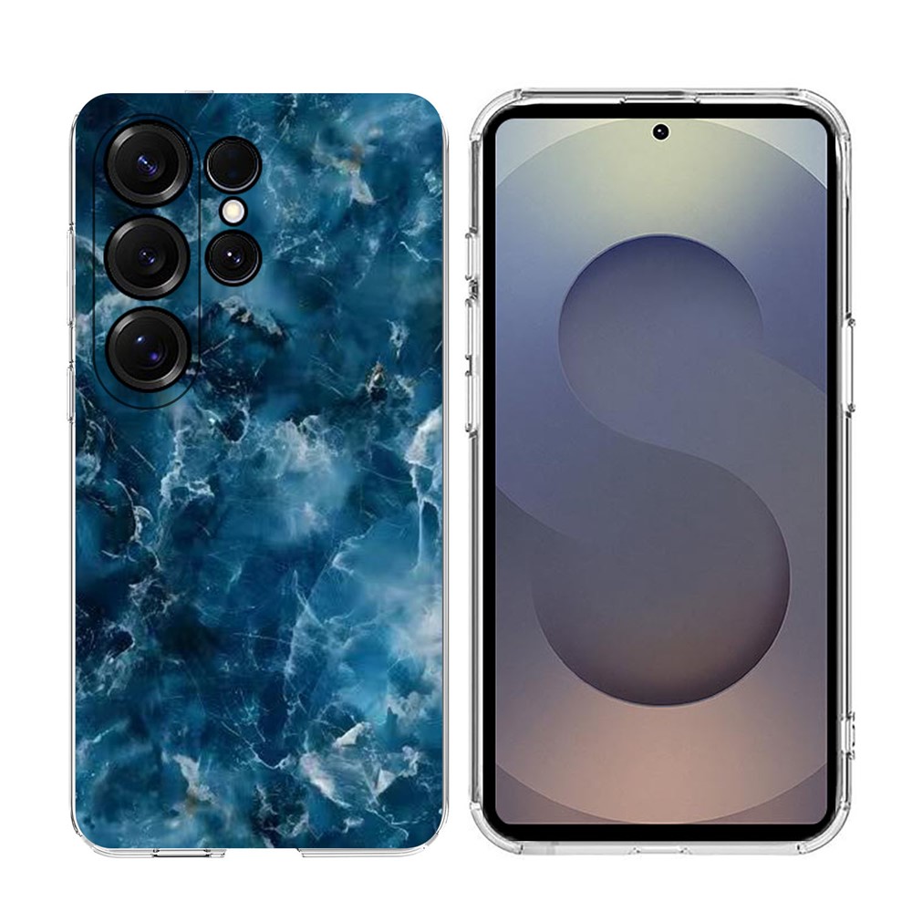  Samsung Galaxy S26 Ultra Skal Marmor TPU Blå - Teknikhallen.se