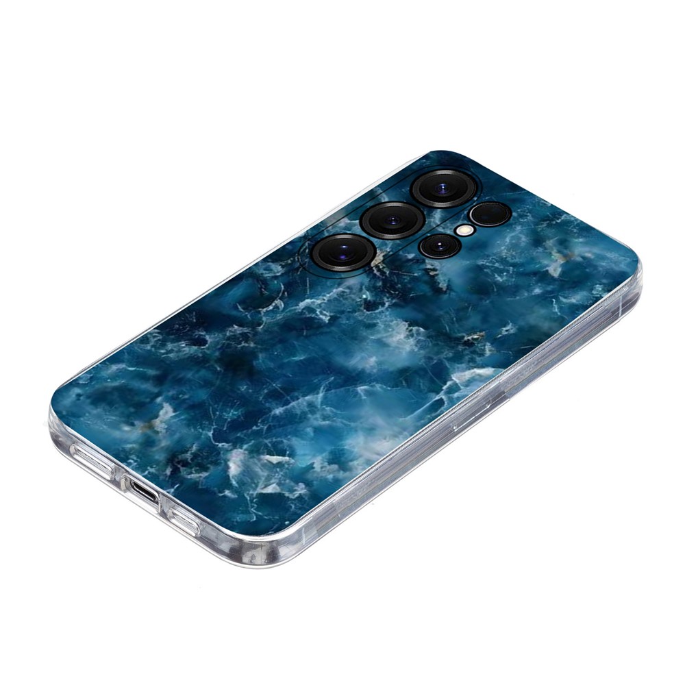  Samsung Galaxy S26 Ultra Skal Marmor TPU Blå - Teknikhallen.se