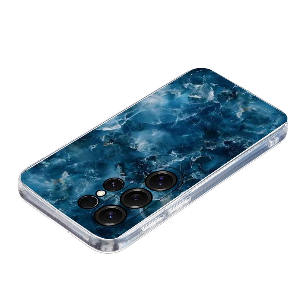  Samsung Galaxy S26 Ultra Skal Marmor TPU Blå - Teknikhallen.se