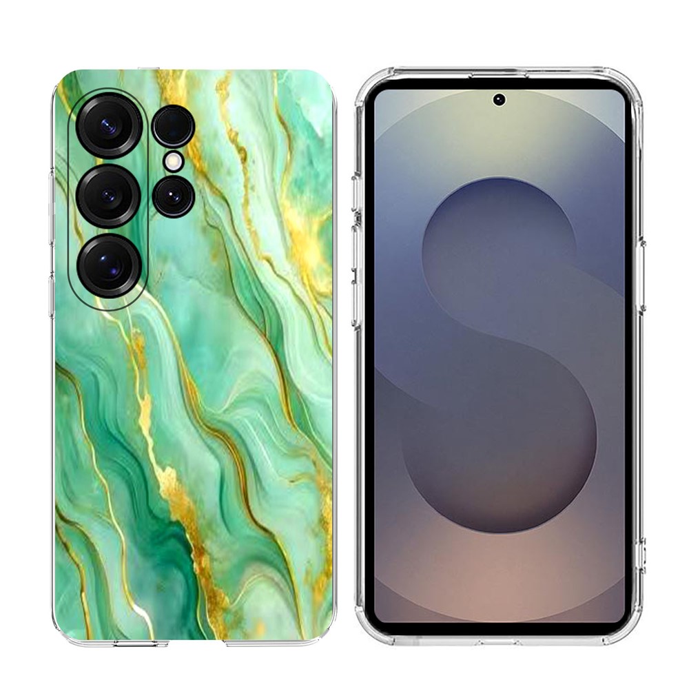  Samsung Galaxy S26 Ultra Skal Marmor TPU Grön - Teknikhallen.se