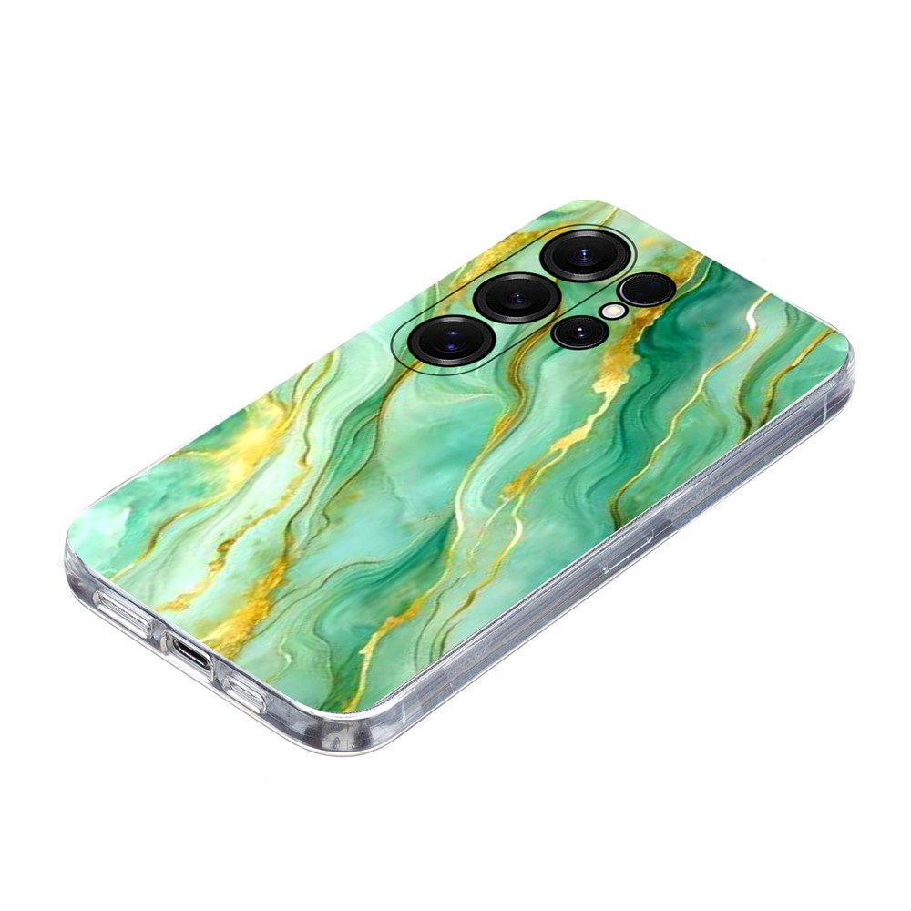  Samsung Galaxy S26 Ultra Skal Marmor TPU Grön - Teknikhallen.se