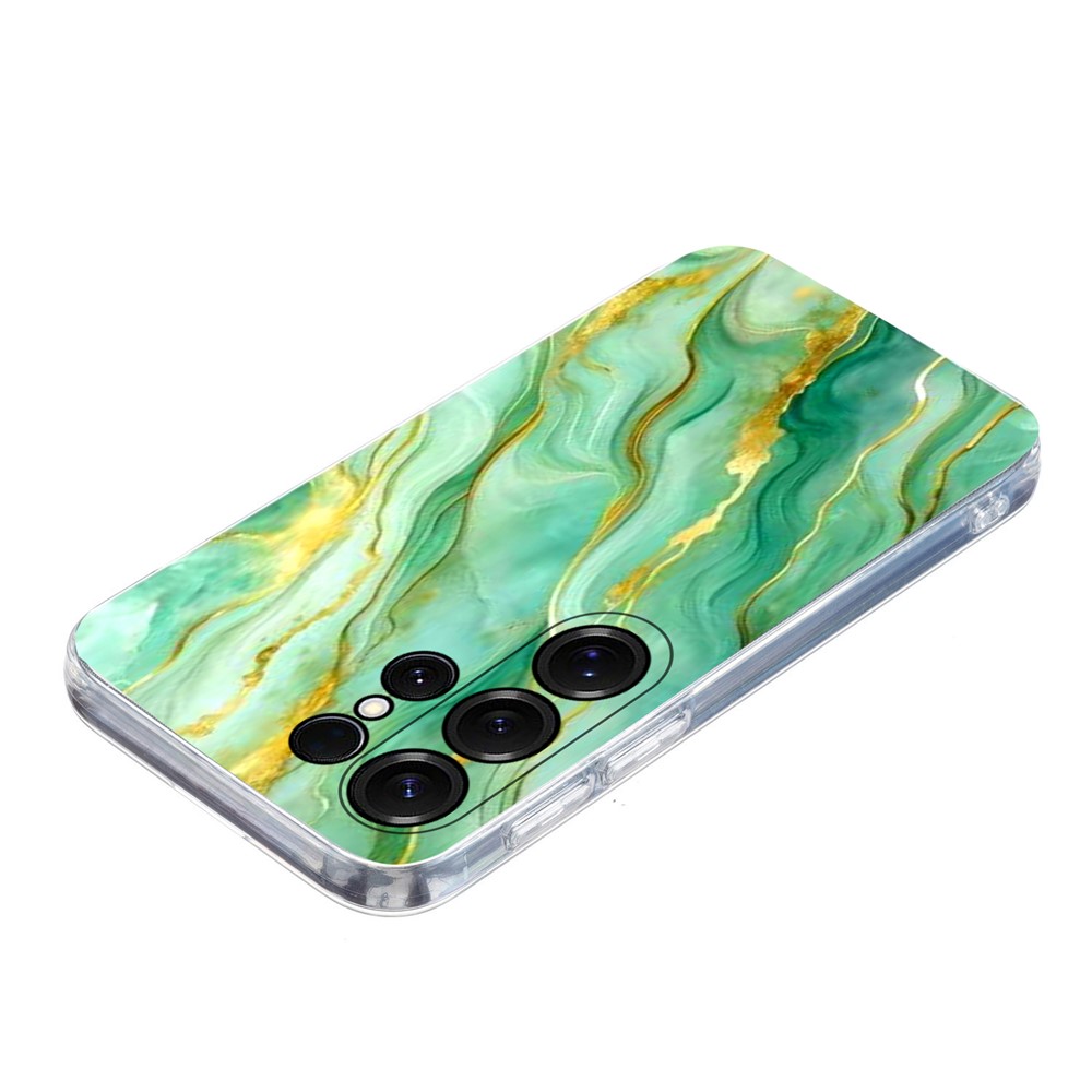  Samsung Galaxy S26 Ultra Skal Marmor TPU Grön - Teknikhallen.se