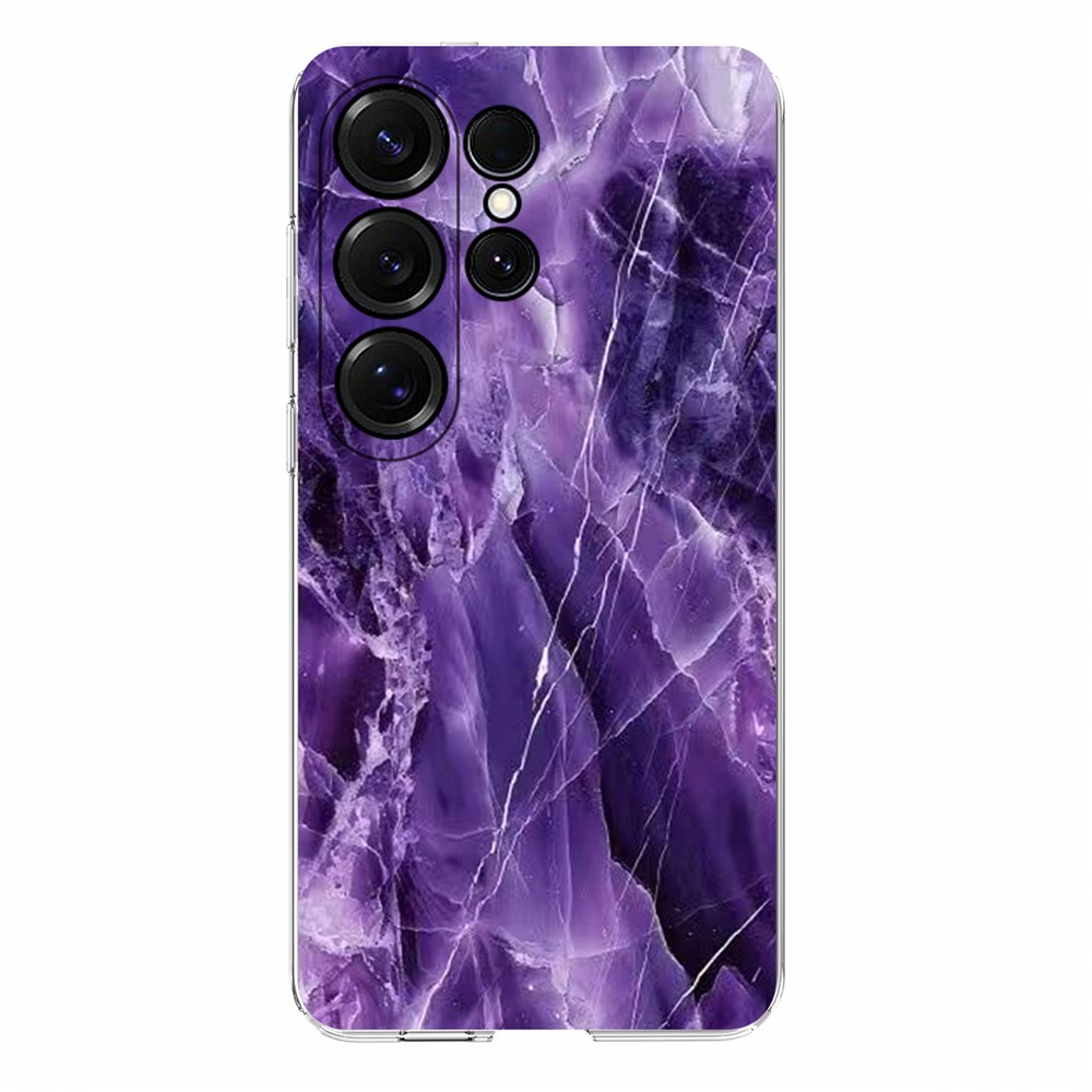  Samsung Galaxy S26 Ultra Skal Marmor TPU Lila - Teknikhallen.se