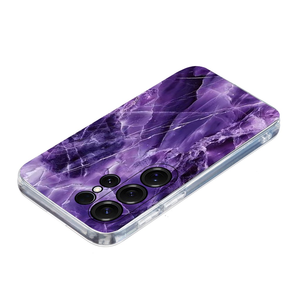  Samsung Galaxy S26 Ultra Skal Marmor TPU Lila - Teknikhallen.se