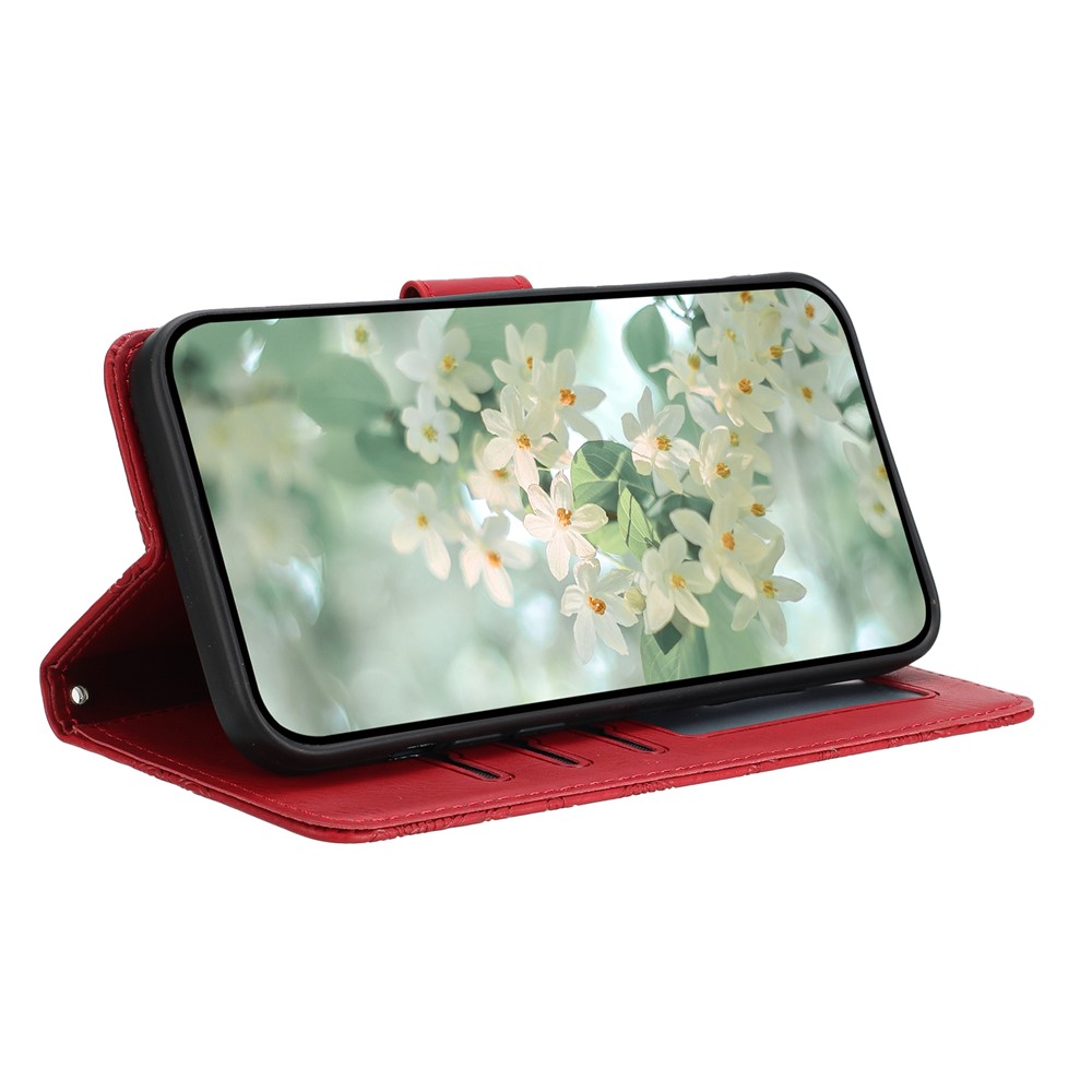  Samsung Galaxy S26 Ultra Fodral Med Blommigt Tryck Röd - Teknikhallen.se