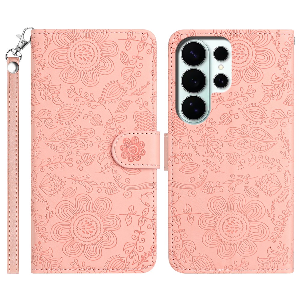  Samsung Galaxy S26 Ultra Fodral Med Blommigt Tryck Rosa - Teknikhallen.se