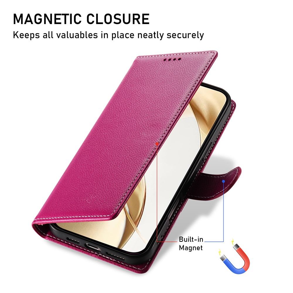  Samsung Galaxy S26 Ultra Plånboksfodral Läder Rosa - Teknikhallen.se