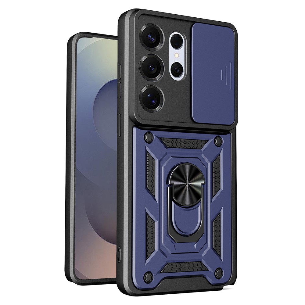  Samsung Galaxy S26 Ultra Skal CamShield Ring Hybrid Blå - Teknikhallen.se