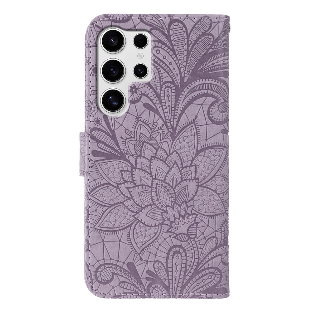  Samsung Galaxy S26 Ultra Fodral Med Blommigt Tryck Lila - Teknikhallen.se