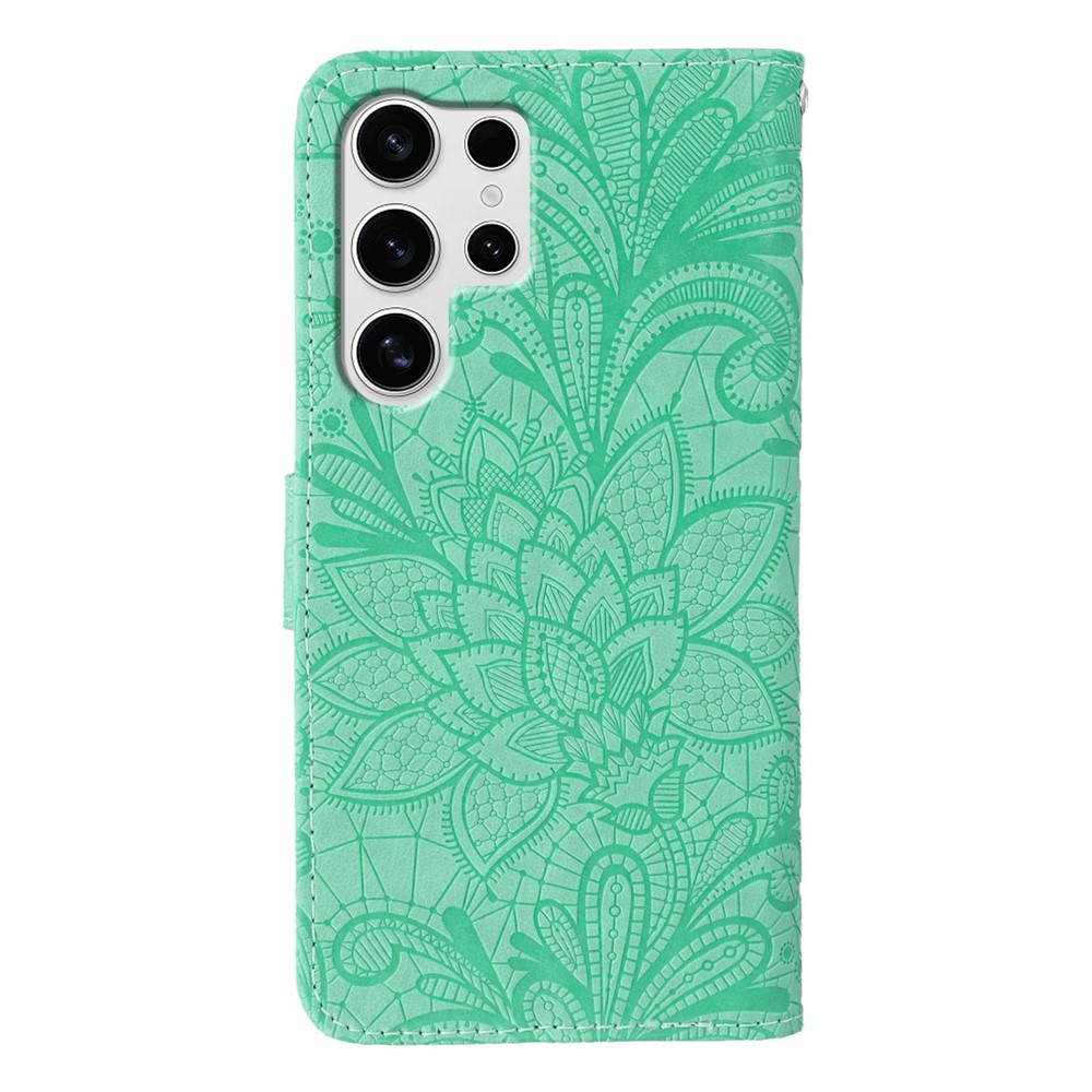  Samsung Galaxy S26 Ultra Fodral Med Blommigt Tryck Grön - Teknikhallen.se