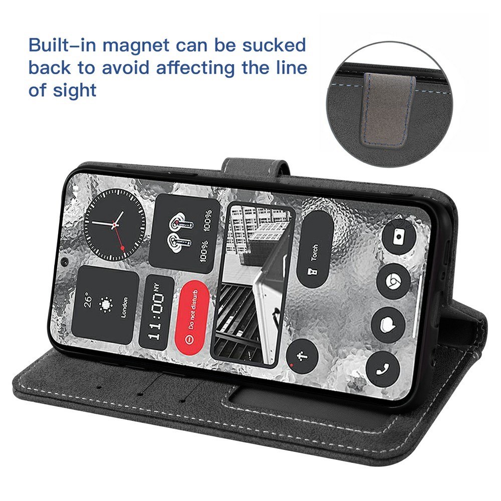  Samsung Galaxy S26 Ultra Fodral Multifunktionellt Läder Svart - Teknikhallen.se