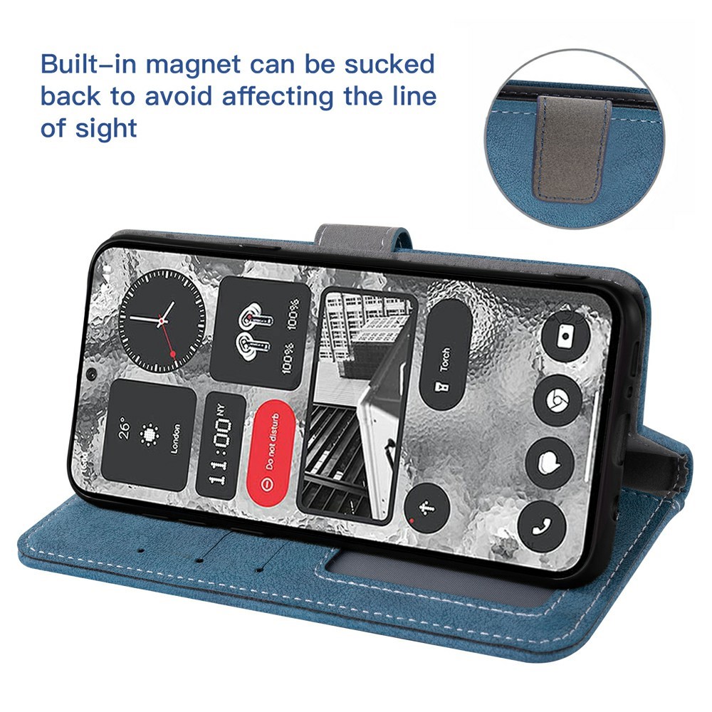  Samsung Galaxy S26 Ultra Fodral Multifunktionellt Läder Blå - Teknikhallen.se