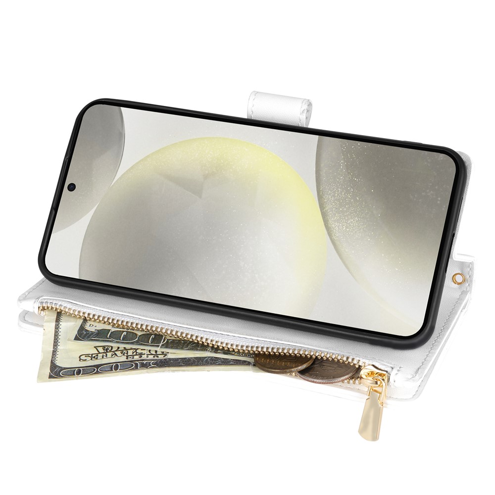  Samsung Galaxy S26 Ultra Fodral Rhombus Läder Vit - Teknikhallen.se
