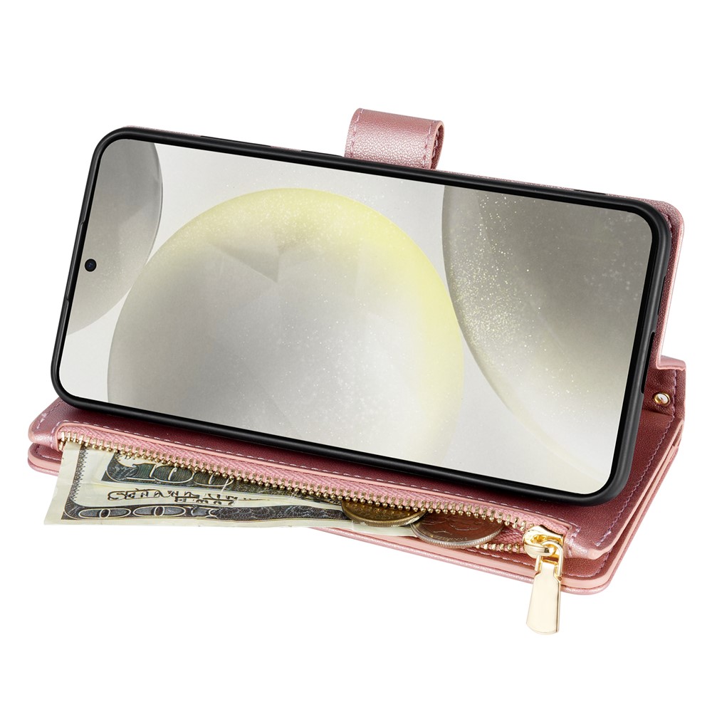  Samsung Galaxy S26 Ultra Fodral Rhombus Läder Roséguld - Teknikhallen.se