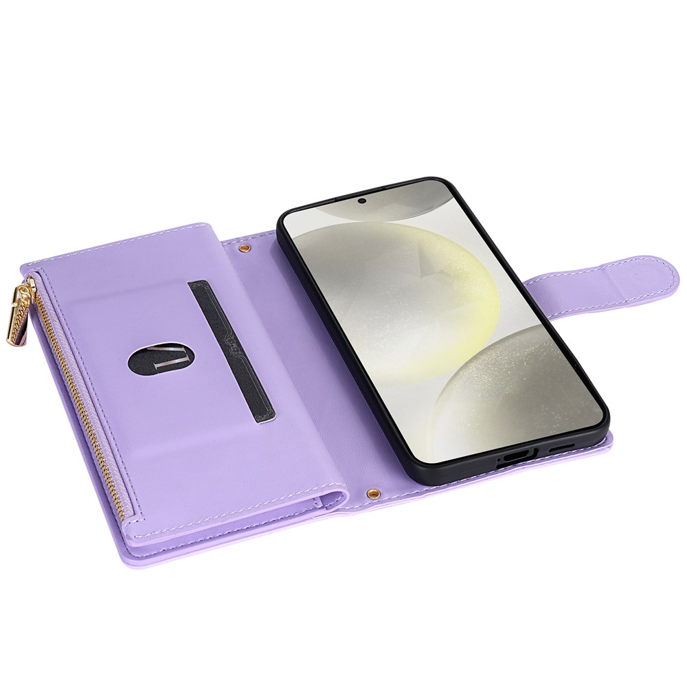  Samsung Galaxy S26 Ultra Fodral Rhombus Läder Lila - Teknikhallen.se