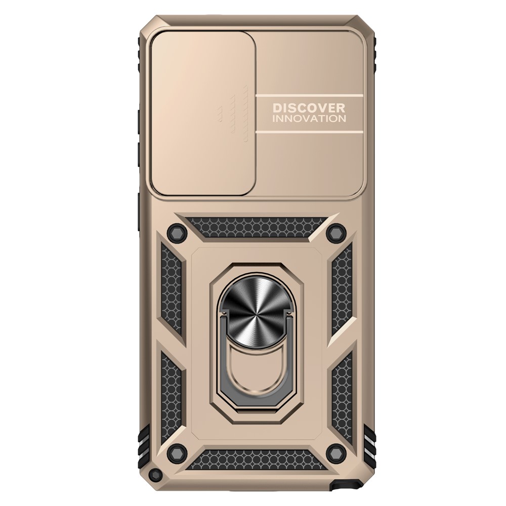  Samsung Galaxy S26 Ultra Skal CamShield Ring Hybrid Guld - Teknikhallen.se