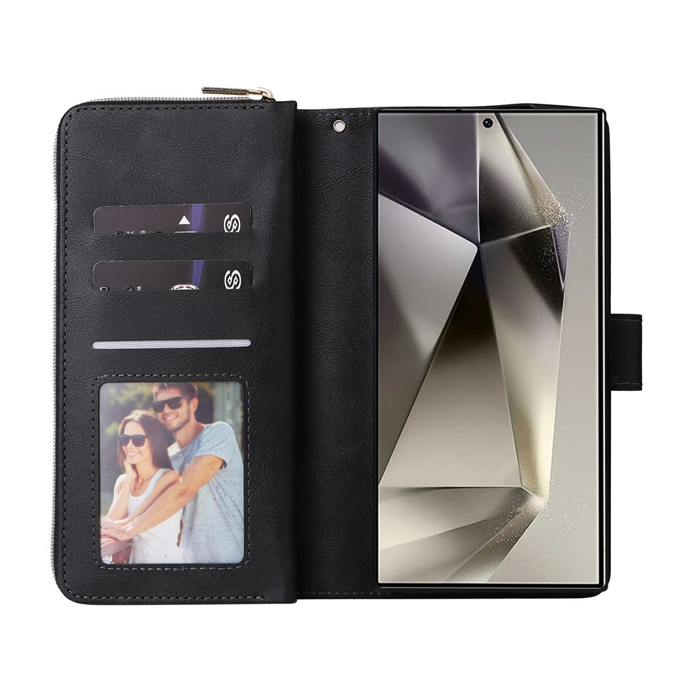  Samsung Galaxy S26 Ultra Fodral Multifuntionellt Läder Svart - Teknikhallen.se
