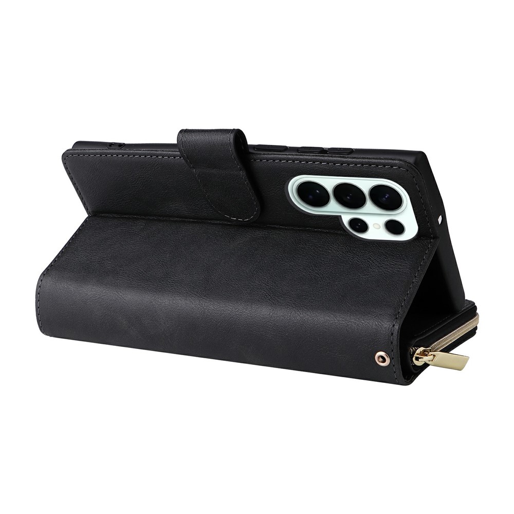  Samsung Galaxy S26 Ultra Fodral Multifuntionellt Läder Svart - Teknikhallen.se