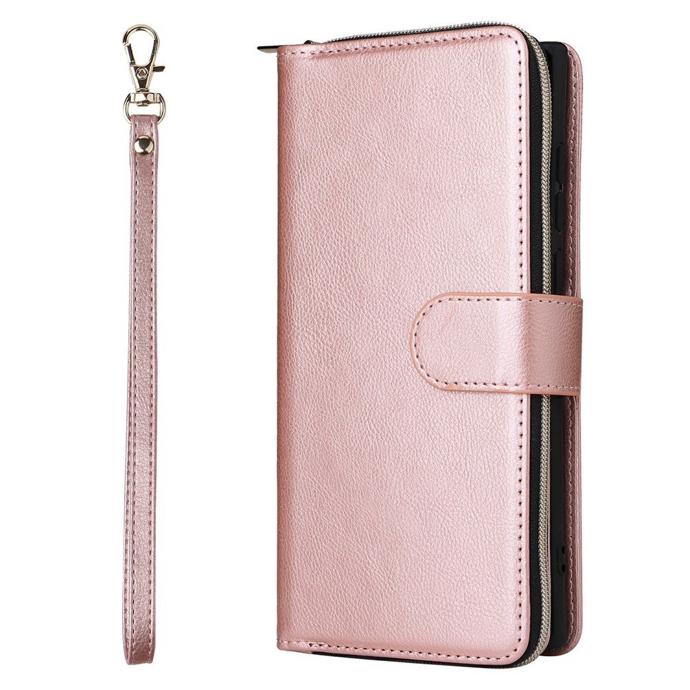  Samsung Galaxy S26 Ultra Fodral Multifuntionellt Läder Roséguld - Teknikhallen.se