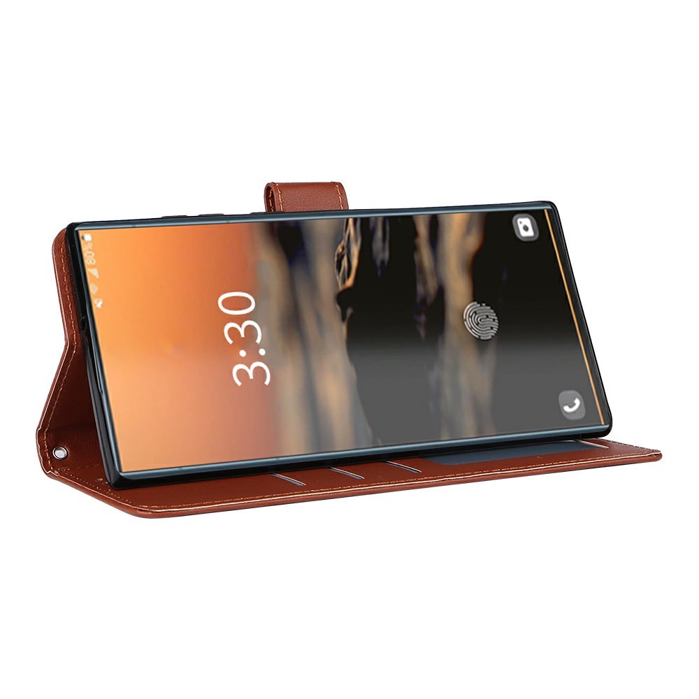  Samsung Galaxy S26 Ultra Fodral Läder Brun - Teknikhallen.se