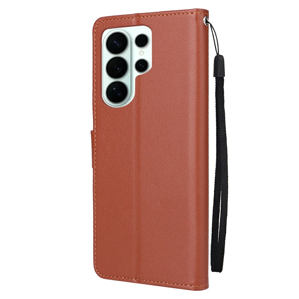 Samsung Galaxy S26 Ultra Fodral Läder Brun - Teknikhallen.se