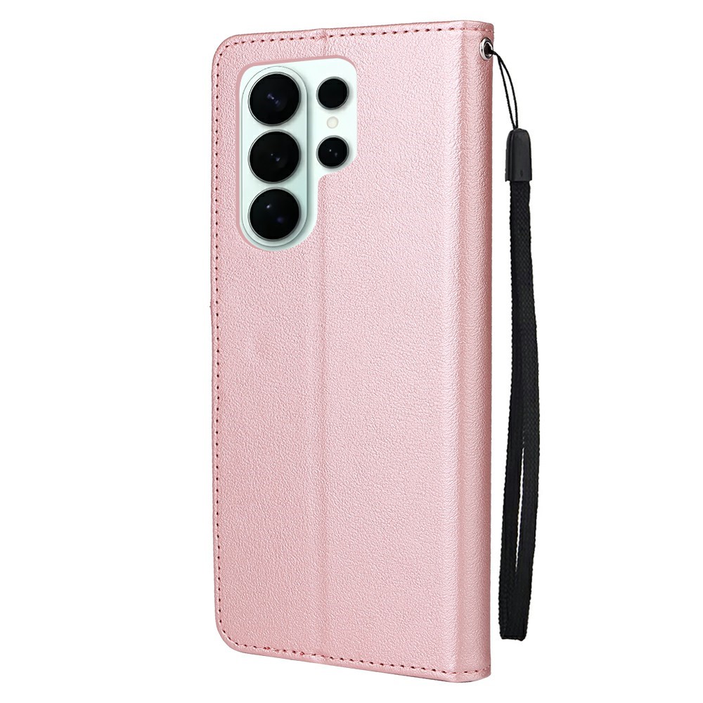  Samsung Galaxy S26 Ultra Fodral Läder Roséguld - Teknikhallen.se