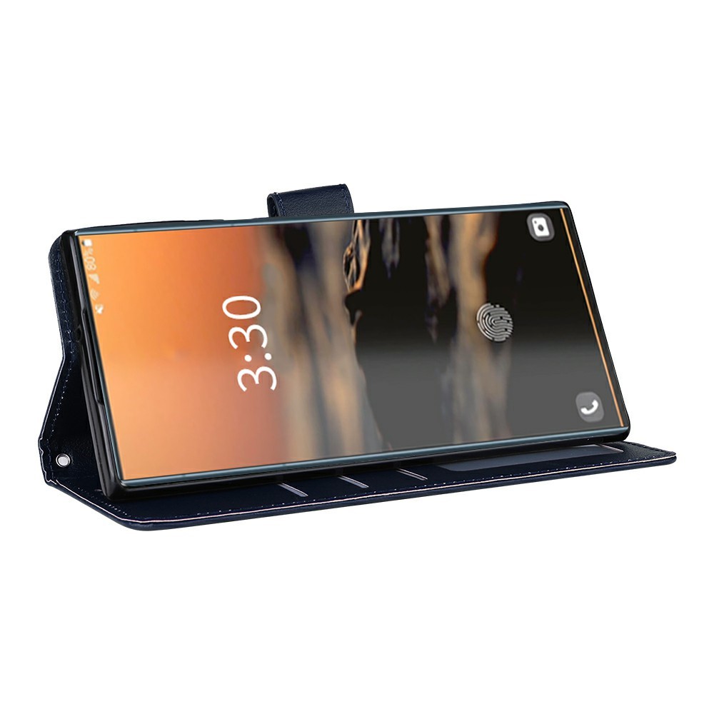  Samsung Galaxy S26 Ultra Fodral Läder Blå - Teknikhallen.se