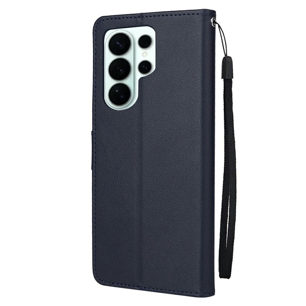  Samsung Galaxy S26 Ultra Fodral Läder Blå - Teknikhallen.se